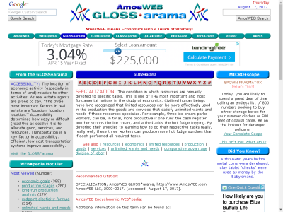 Thumbnail for AmosWEB: Specialization resource