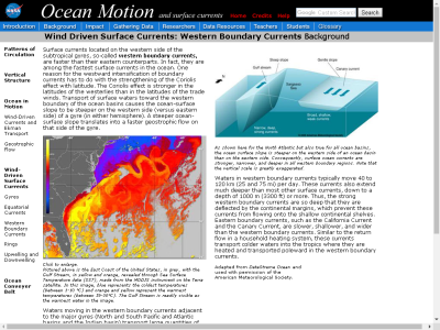 Thumbnail for NASA: Wind Driven Surface Currents: Western Boundary Currents Background resource
