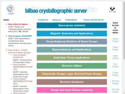 Thumbnail for Bilbao Crystallographic Server resource