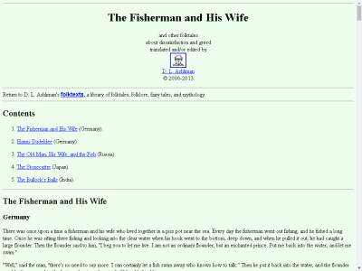 Thumbnail for The Fisherman and His Wife resource