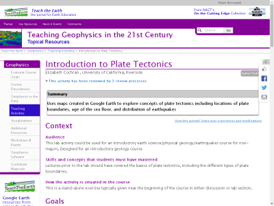Thumbnail for Introduction to Plate Tectonics resource