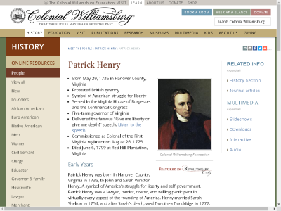 Thumbnail for Patrick Henry resource