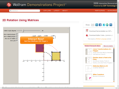 Thumbnail for 2D Rotation Using Matrices resource