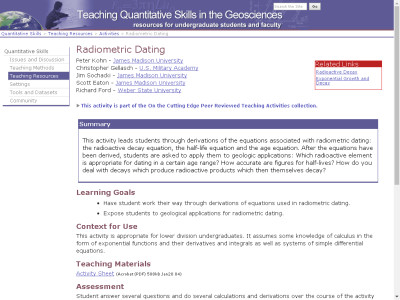 Thumbnail for Radiometric Dating resource