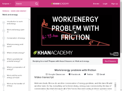 Thumbnail for Work Energy Problem With Friction resource
