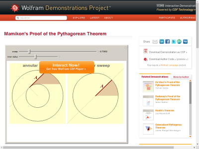 Thumbnail for Mamikon's Proof of the Pythagorean Theorem resource