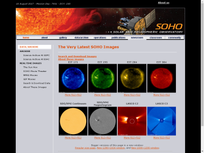 Thumbnail for SOHO Images of the Sun resource