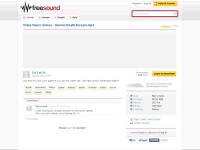Thumbnail for Sound -Human Death Scream resource