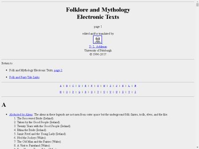Thumbnail for Folklore and Mythology Electronic Texts resource