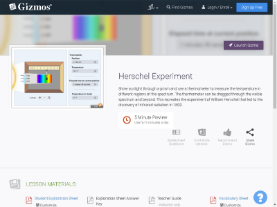 Thumbnail for Herschel Experiment resource
