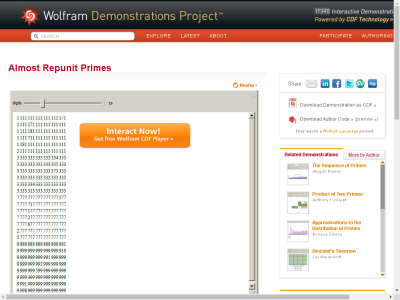 Thumbnail for Almost Repunit Primes resource