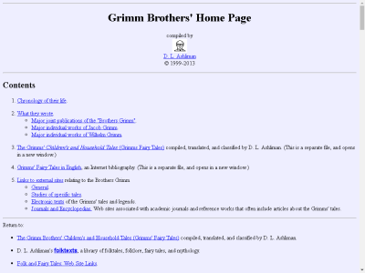 Thumbnail for Grimm Brothers' Home Page resource