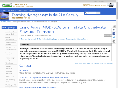 Thumbnail for Using Visual MODFLOW to Simulate Groundwater Flow and Transport resource