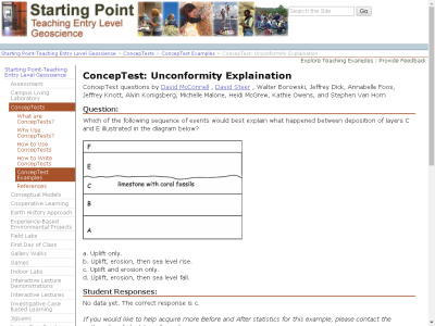 Thumbnail for ConcepTest: Unconformity Explaination resource