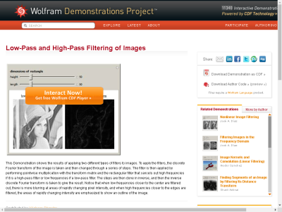 Thumbnail for Low-Pass and High-Pass Filtering of Images resource