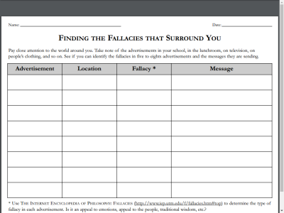 Logical Fallacies Worksheet With Answers / Worksheets Identify ...