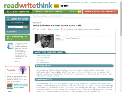 Thumbnail for Jackie Robinson was born on this day in 1919. resource