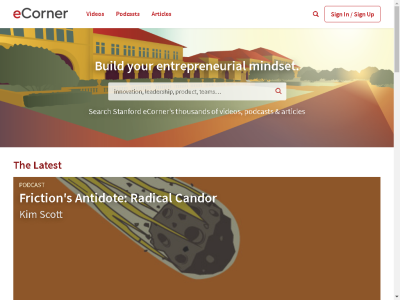 Thumbnail for ecorner: Stanford University's Entrepreneurship Corner resource