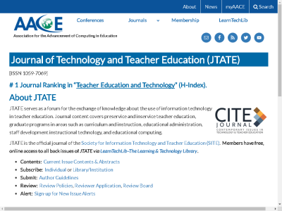 Thumbnail for Journal of Technology and Teacher Education resource