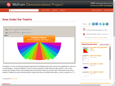 Thumbnail for Area Under the Tractrix resource