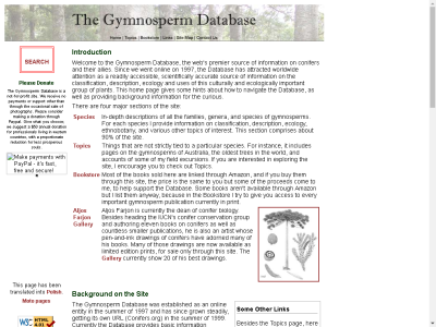 Thumbnail for Gymnosperm Database resource