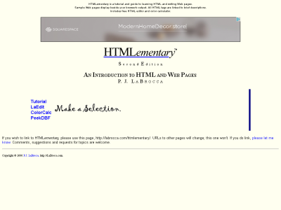 Thumbnail for HTMLementary: An Introduction to HTML and Web Pages resource