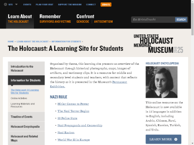Thumbnail for The Holocaust: A Learning Site for Students resource