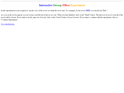 Thumbnail for Interactive Stroop Effect Experiment resource