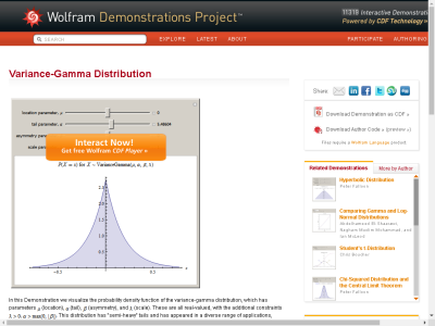 Thumbnail for Variance-Gamma Distribution resource