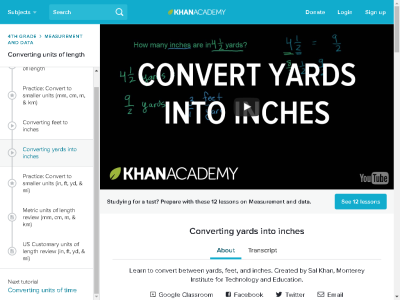 Thumbnail for Converting Yards into Inches resource