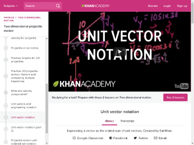 Thumbnail for Unit Vector Notation resource