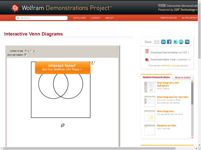 Thumbnail for Interactive Venn Diagrams resource