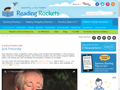 Thumbnail for A Video Interview with Jack Prelutsky resource