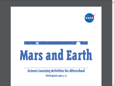 Thumbnail for Mars and Earth: Science Learning Activities for Afterschool resource