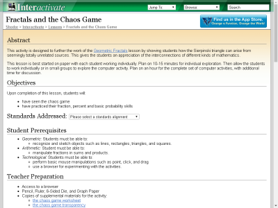 Thumbnail for Fractals and the Chaos Game resource