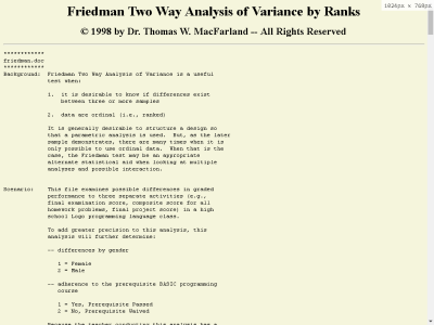 Thumbnail for Friedman Two Way Analysis of Variance by Ranks resource