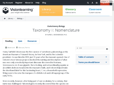 Thumbnail for Taxonomy II: Nomenclature: Ruling names of giants resource