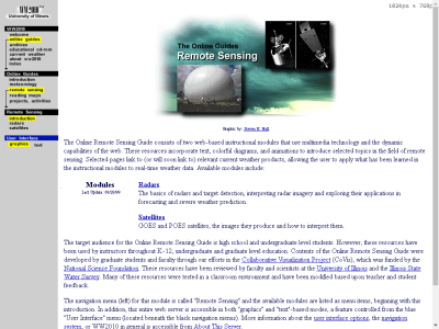 Thumbnail for Online Guide: Remote Sensing resource