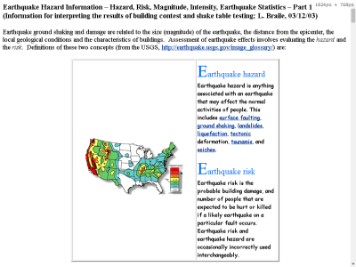 Thumbnail for Earthquake Hazard Information: Hazard, Risk, Magnitude, Intensity, and Earthquake Statistics Part 1 resource