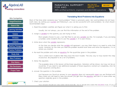 Thumbnail for Translating Word Problems into Equations resource