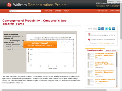 Thumbnail for Convergence of Probability I: Condorcet's Jury Theorem, Part 3 resource