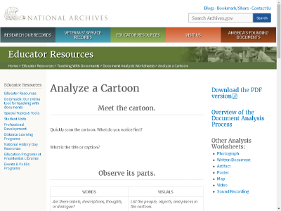 Thumbnail for Cartoon Analysis Worksheet resource