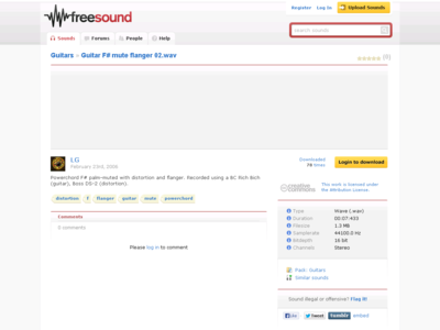 Thumbnail for Sound -Guitar F# mute flanger 02 resource