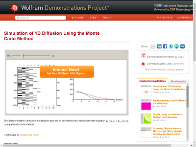 Thumbnail for Simulation of 1D Diffusion Using the Monte Carlo Method resource