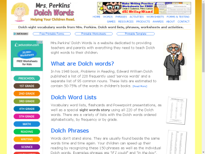 Thumbnail for Mrs. Perkins Dolch Words resource