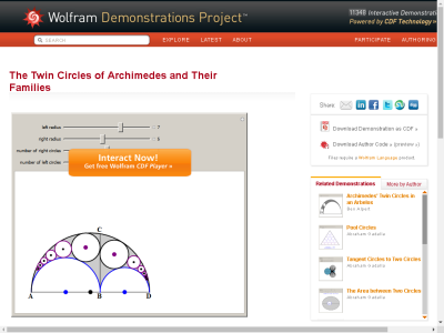 Thumbnail for The Twin Circles of Archimedes and Their Families resource
