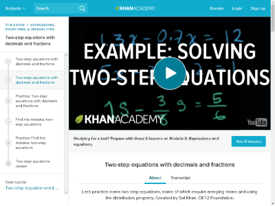Thumbnail for Two Step Equations resource