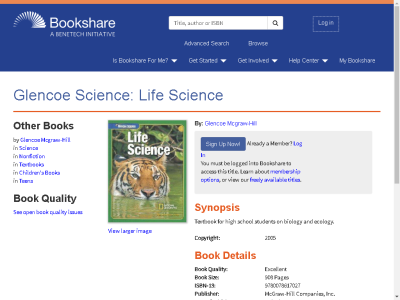 Thumbnail for Glencoe Science: Life Science resource