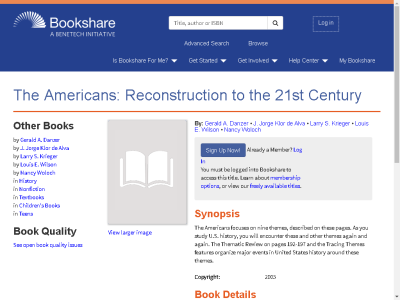 Thumbnail for The Americans: Reconstruction to the 21st Century resource