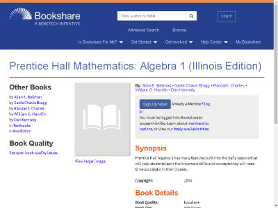 Thumbnail for Prentice Hall Mathematics: Algebra 1 (Illinois Edition) resource